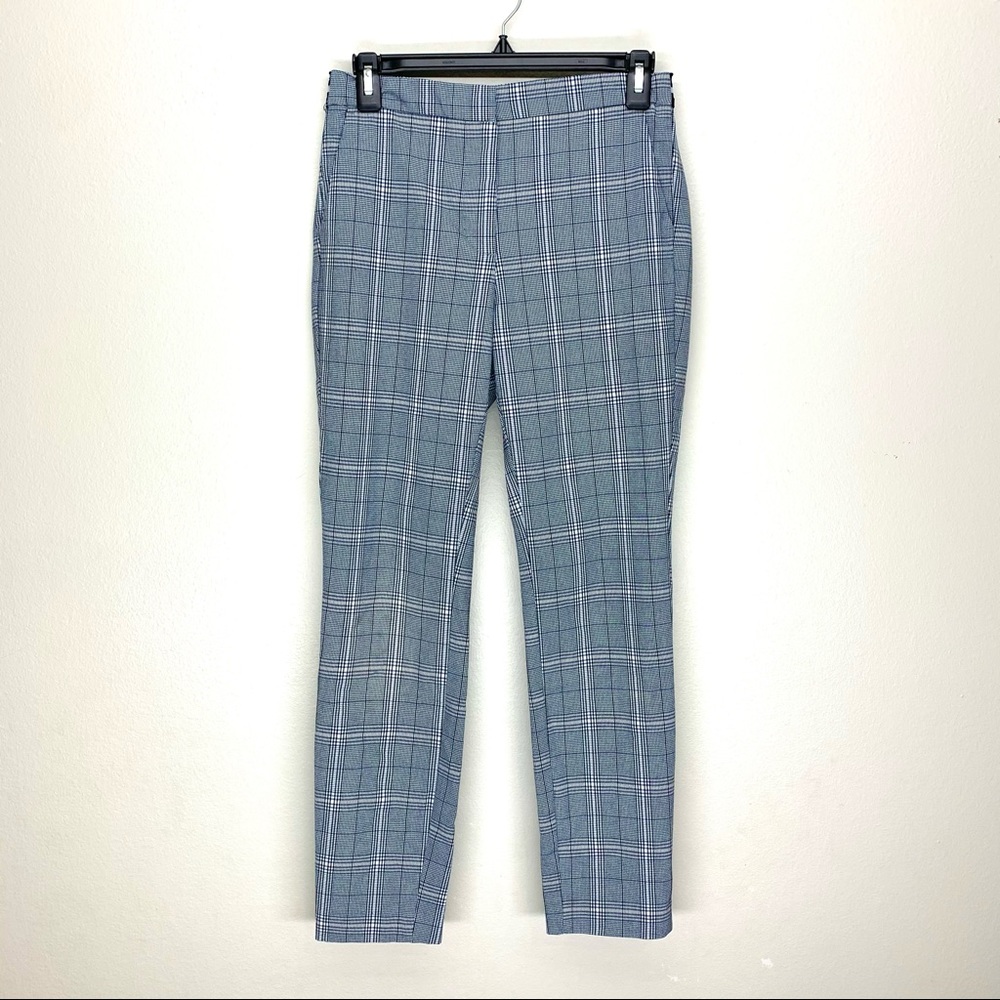 Zara Basic Plaid Womens Elastic Band Waist Pants